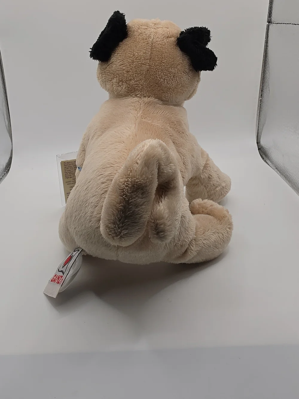 Webkinz Plush Pug Dog Toy - Beige and Black